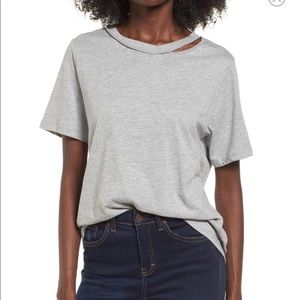 Top shop Slash Choker Boxy Tee